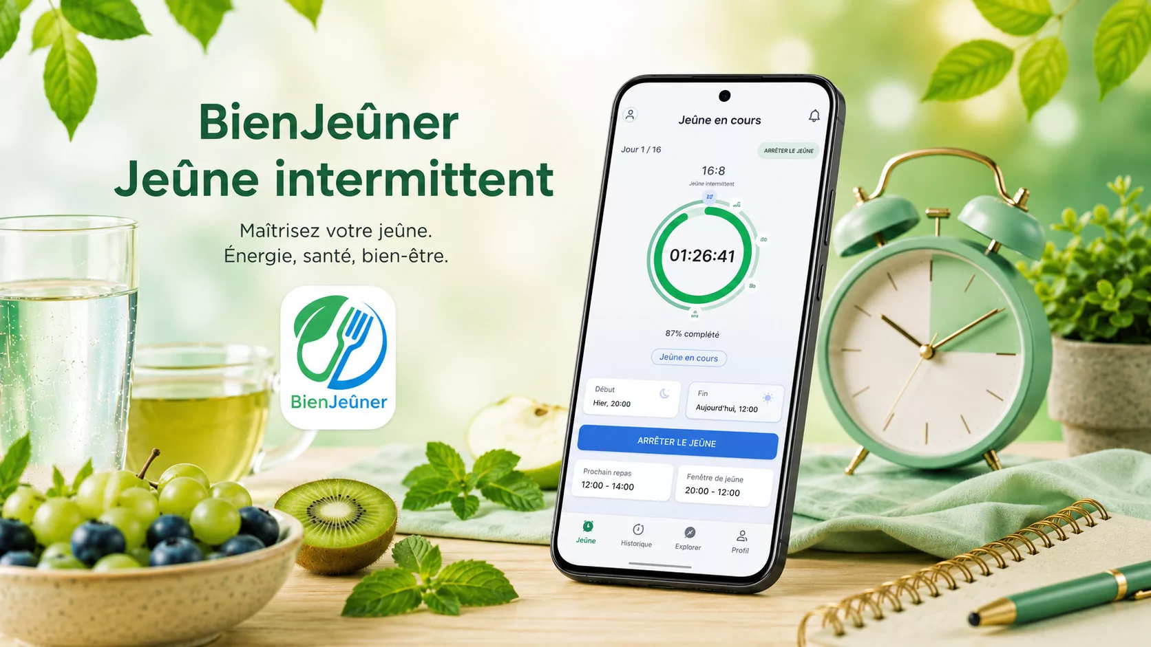 Bienvenue sur Bien Jeûner feature app BJ GPS - Bien Jeûner